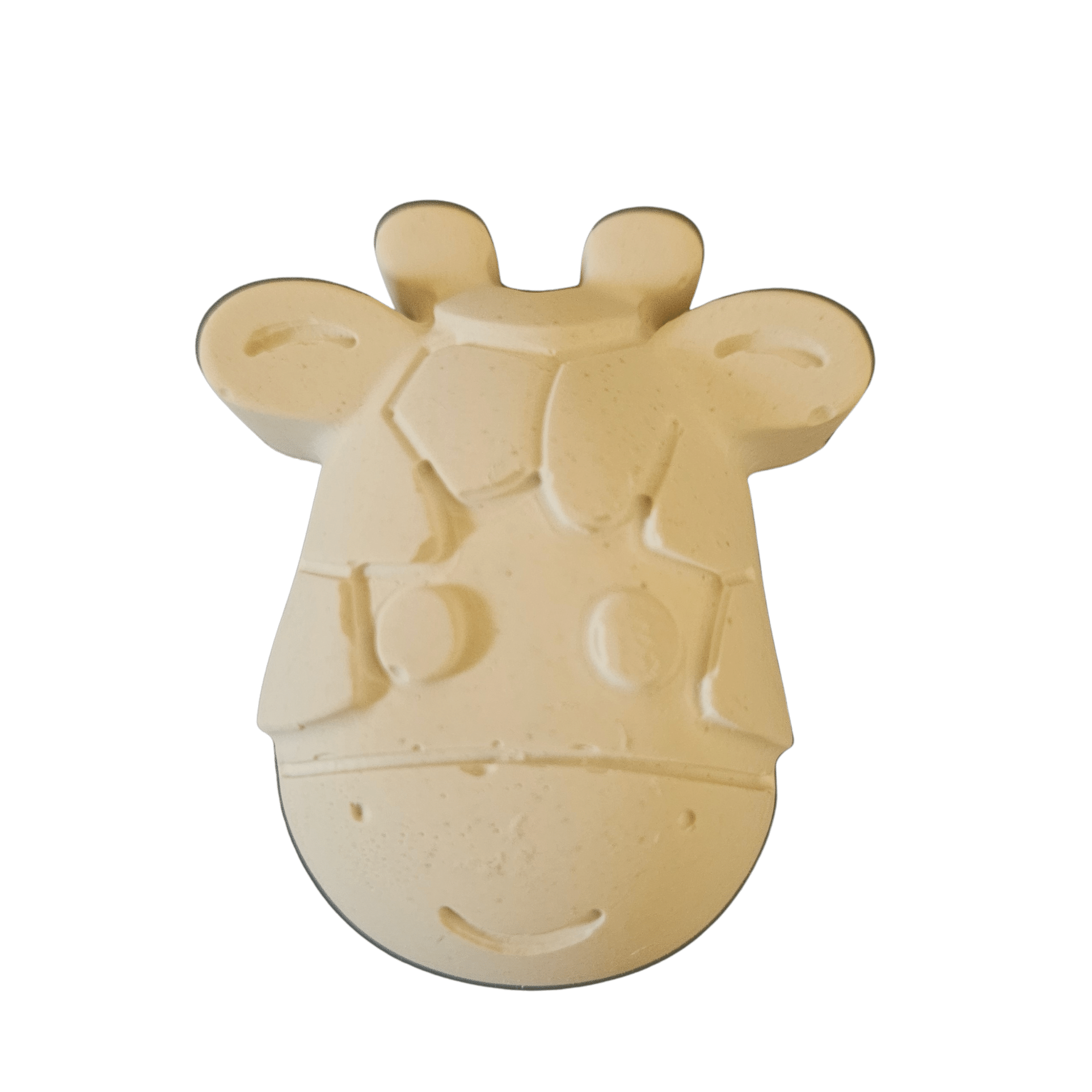 Small unpainted smiling giraffe face plaster mold