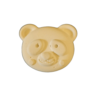 Small unpainted panda face plaster mold