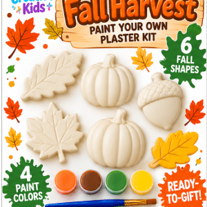 Fall Harvest paint your own plaster kit with unpainted fall shapes
